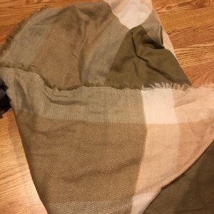 Neutral color blanket scarf